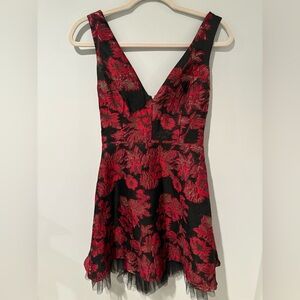 BCBGMAXAZRIA Floral Jacquard Dress Size 0